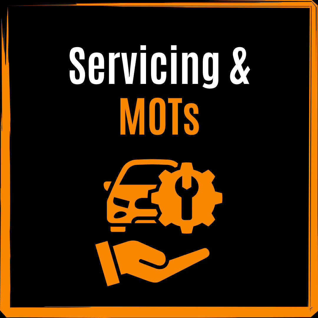 Badge highlighting expert servicing and MOTs.