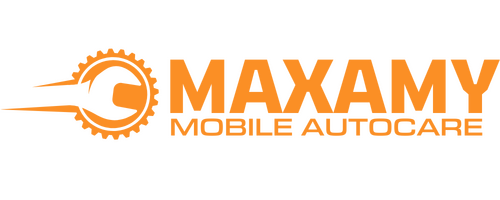 Maxamy Mobile Autocare company logo for desktop – Trusted mobile mechanics in Berkshire Maxamy Mobile Autocare logo featuring an orange gear and spanner symbol, representing expert mobile car services in Slough, Maidenhead, Windsor, and surrounding areas.
